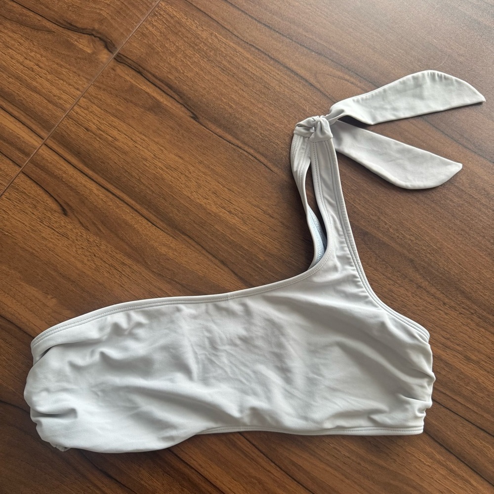Abercrombie & Fitch Light Blue One Shoulder Bikini Top